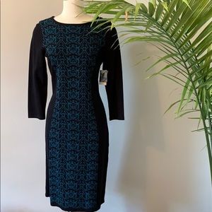 NWT Nine West Knit Patterned Dress